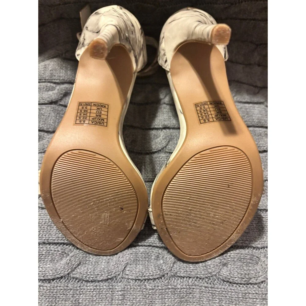 Forever 21 marble print patent stiletto heels
